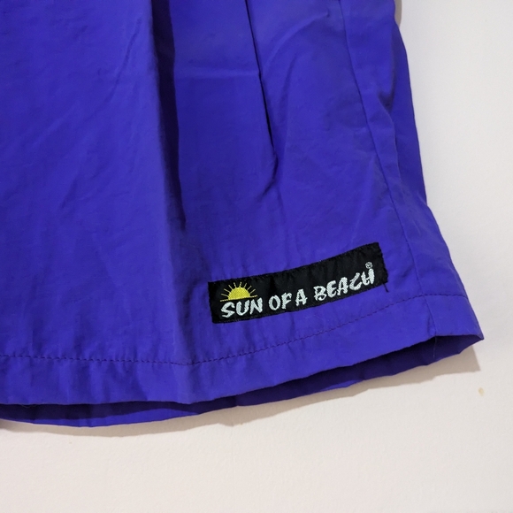 Christopher Rand Sun of a Beach Royal Purple Shorts New With Tags!! 90s - Picture 2 of 8